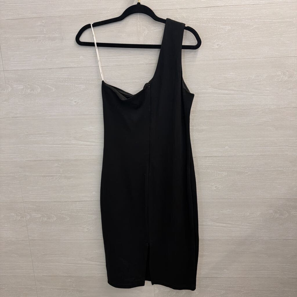 Lulus Black One Shoulder Dress Medium
