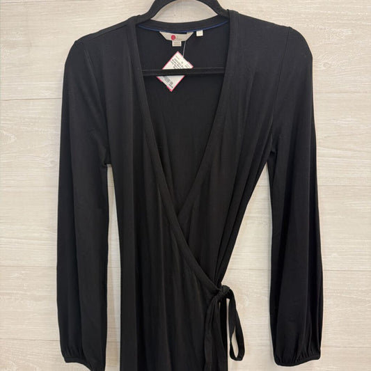 Boden Black Wrap Long Sleeve Dress 6