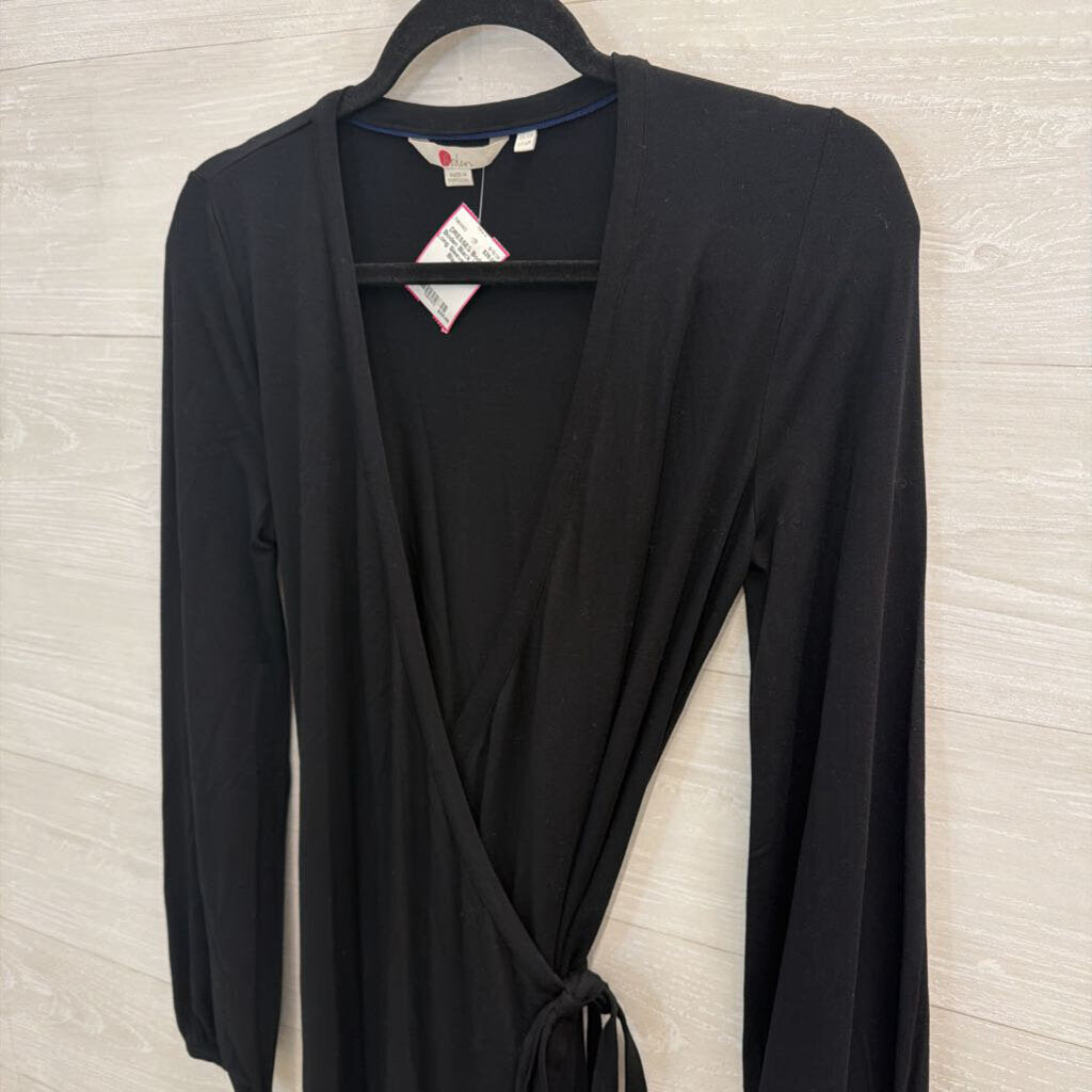 Boden Black Wrap Long Sleeve Dress 6