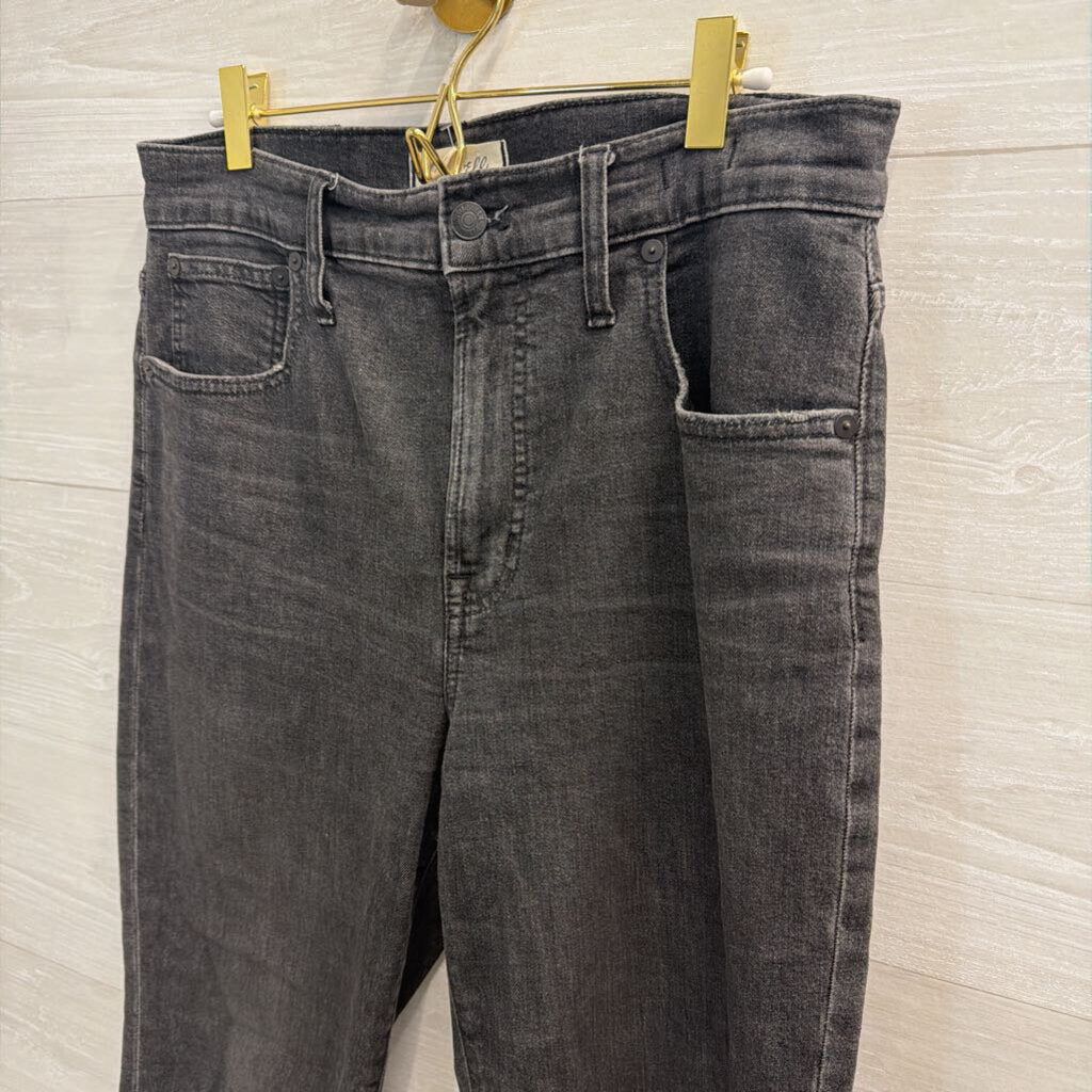 Madewell Black Denim The Perfect Vintage Crop Jeans 29 Petite