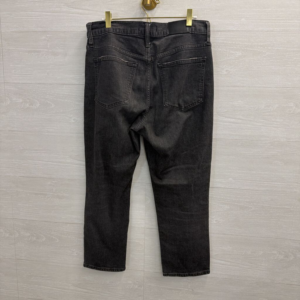 Madewell Black Denim The Perfect Vintage Crop Jeans 29 Petite