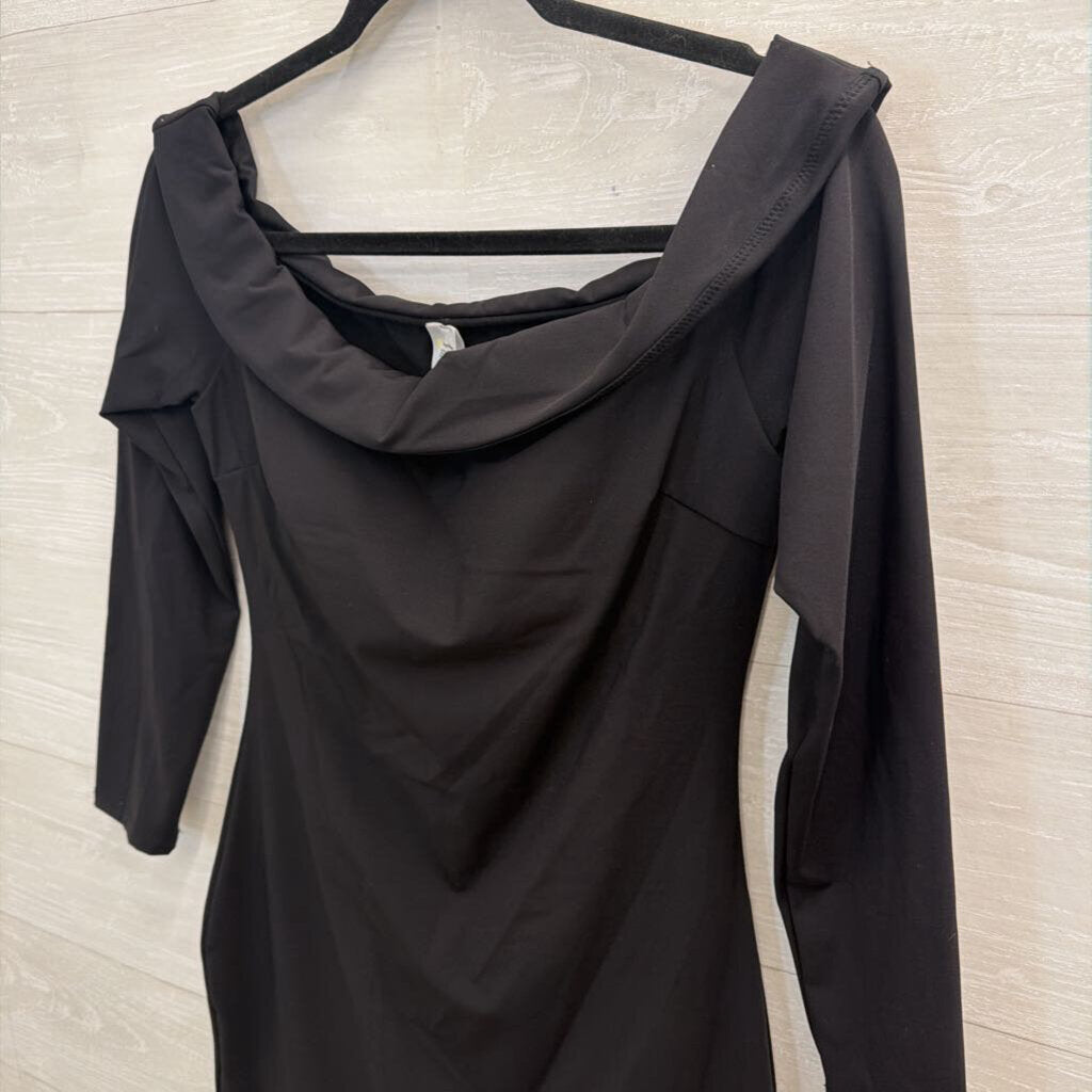 popilush black dress Long Sleeve Off Shoulder Fitted Large Scoop neck Size:0 (PREORDER SHIPS IN APPROXIMATELY 6 WEEKS) and shopping JGGSPWM Button Down Shirts