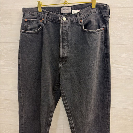 Agolde Black Denim Wide Leg Jeans 32