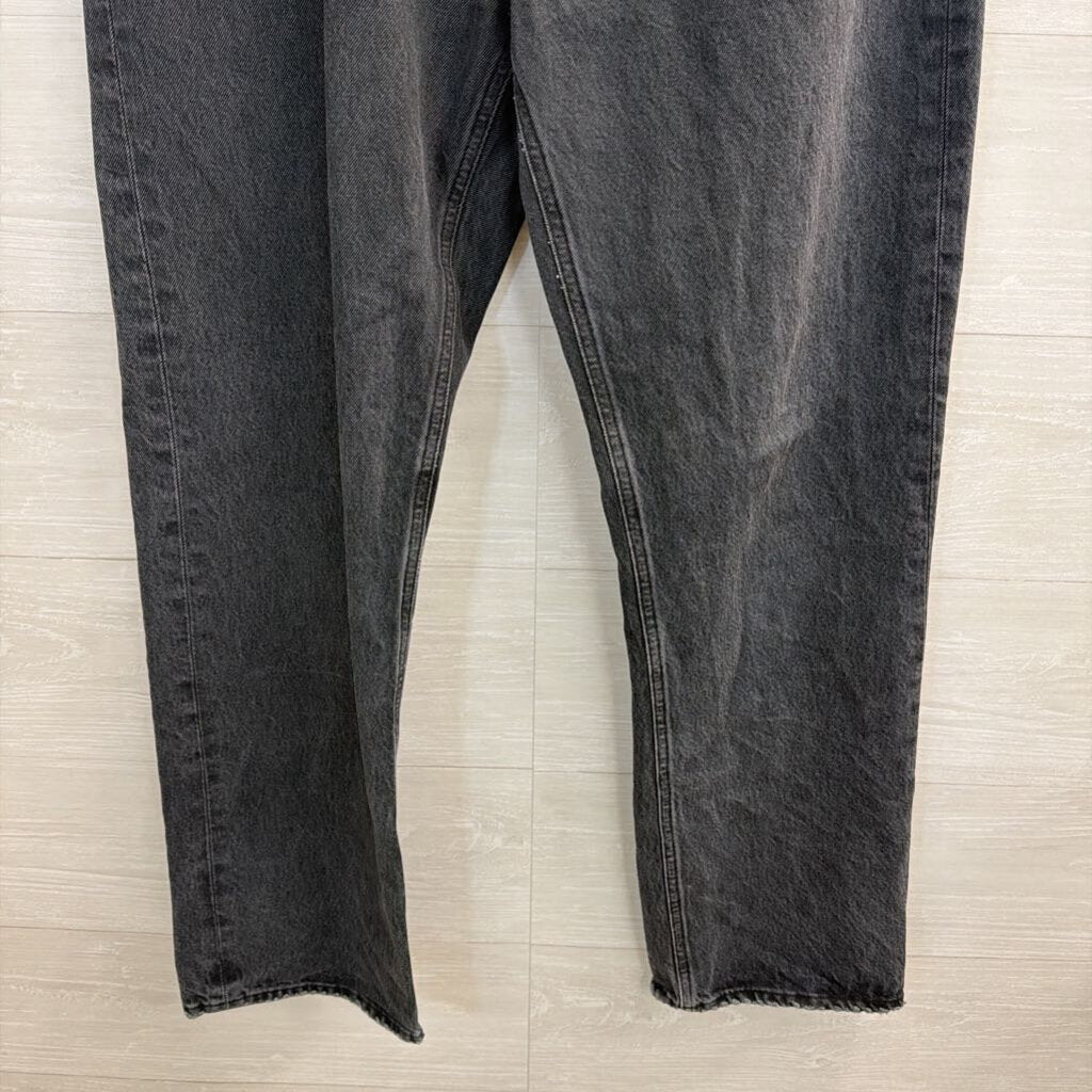 Agolde Black Denim Wide Leg Jeans 32