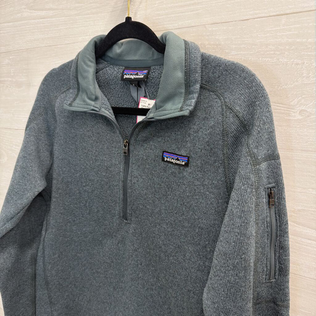Patagonia Teal Fleece Quarter Zip Pullover Medium