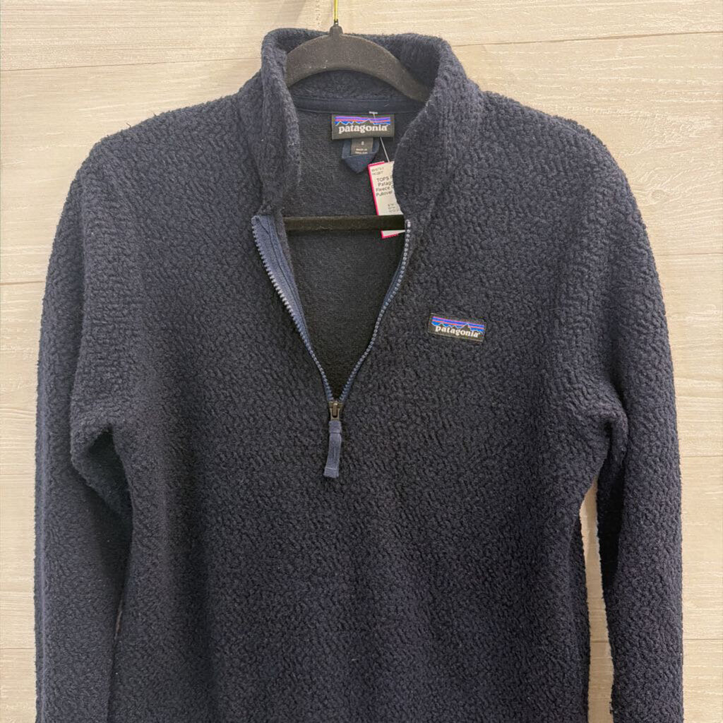 Patagonia Navy Fleece Quarter Zip Pullover Small
