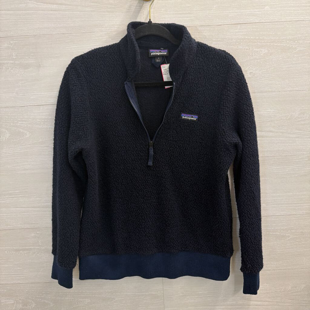 Patagonia Navy Fleece Quarter Zip Pullover Small