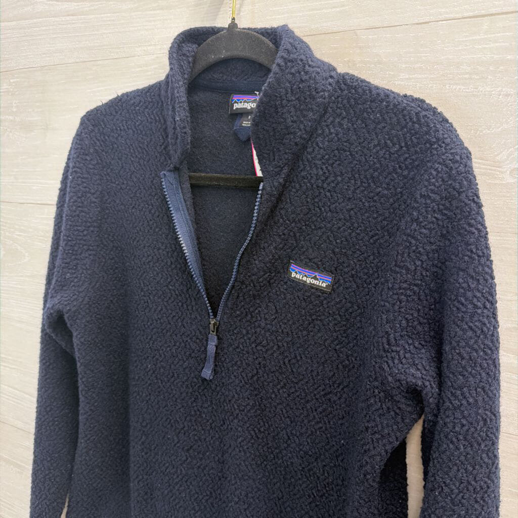 Patagonia Navy Fleece Quarter Zip Pullover Small