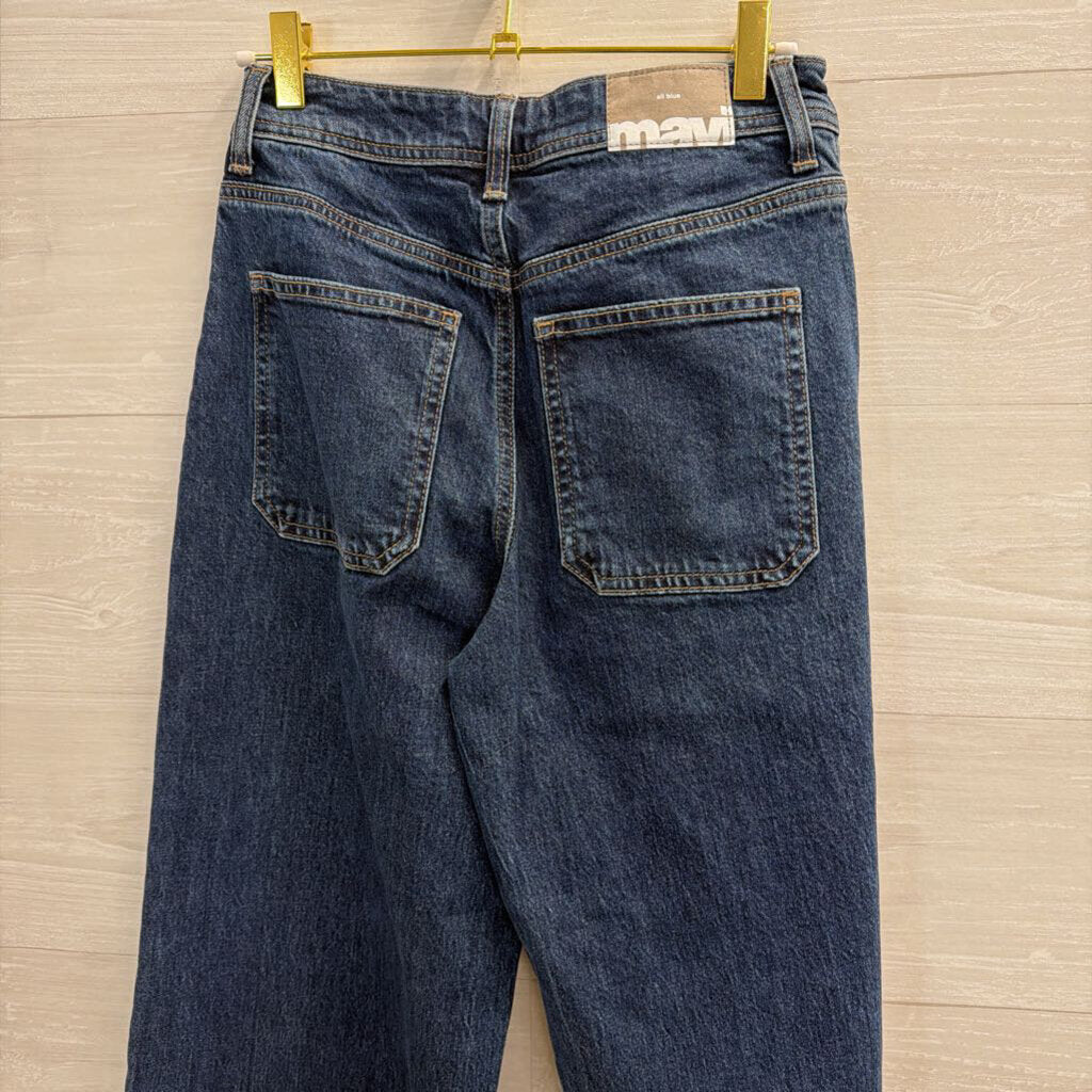 Mavi Dark Wash Paloma Marine High Rise Wide Leg Jeans 26
