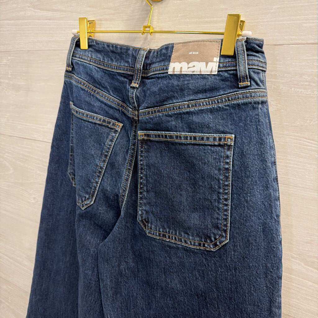 Mavi Dark Wash Paloma Marine High Rise Wide Leg Jeans 26