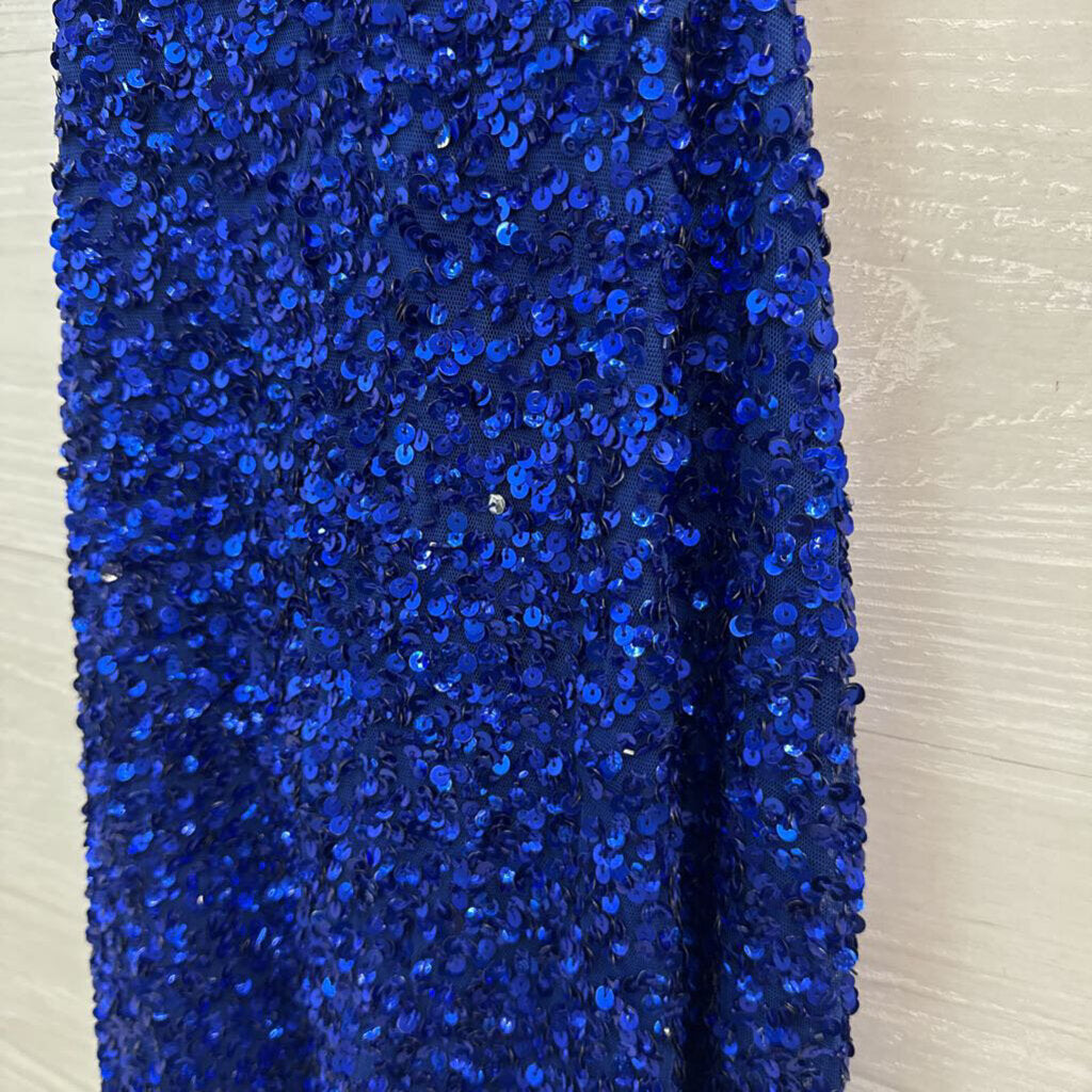Chandalier Blue Sequin Short Formal Dress 8