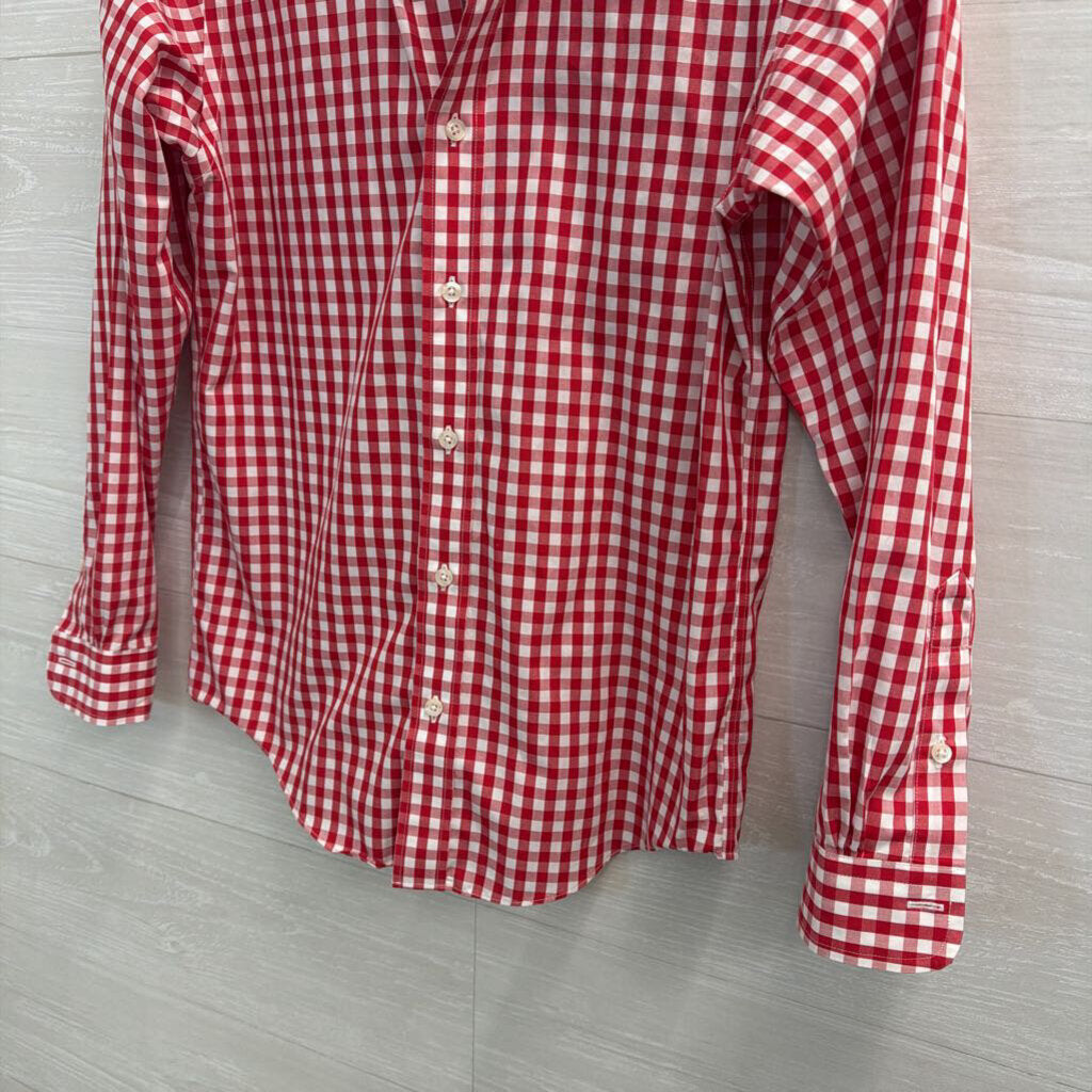 Brooks Brothers Red/ White Gingham Long Sleeve Button Down Top Medium