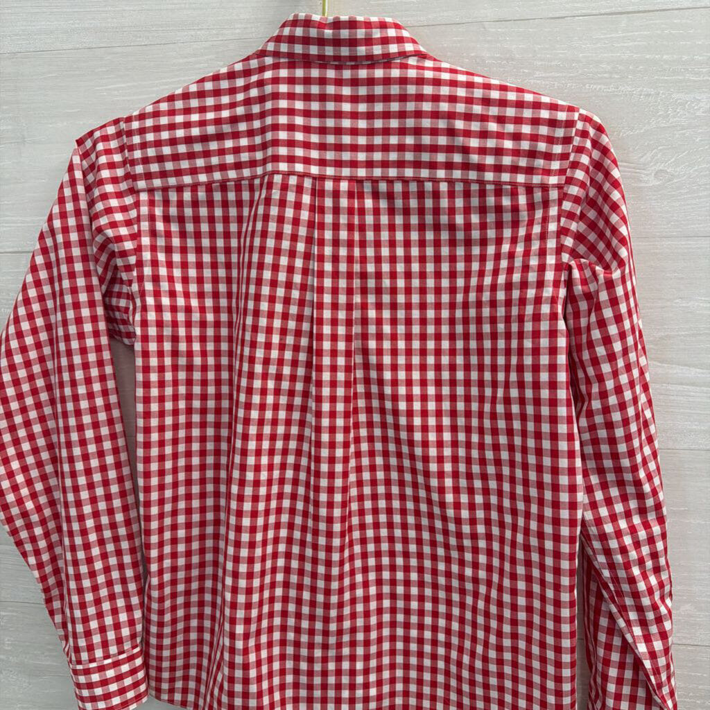 Brooks Brothers Red/ White Gingham Long Sleeve Button Down Top Medium