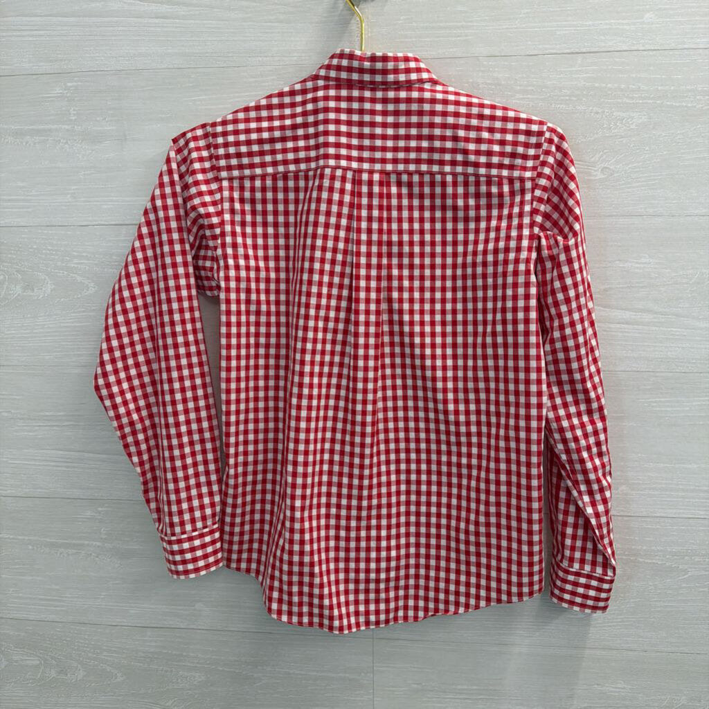 Brooks Brothers Red/ White Gingham Long Sleeve Button Down Top Medium