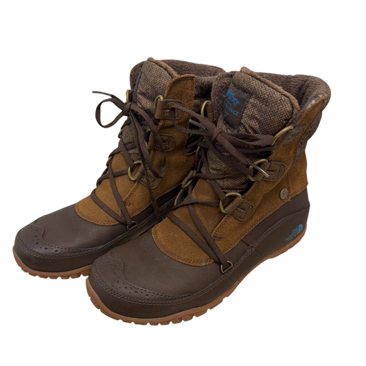 The North Face Brown Nuptse Purna Shorty Winter Boots 9