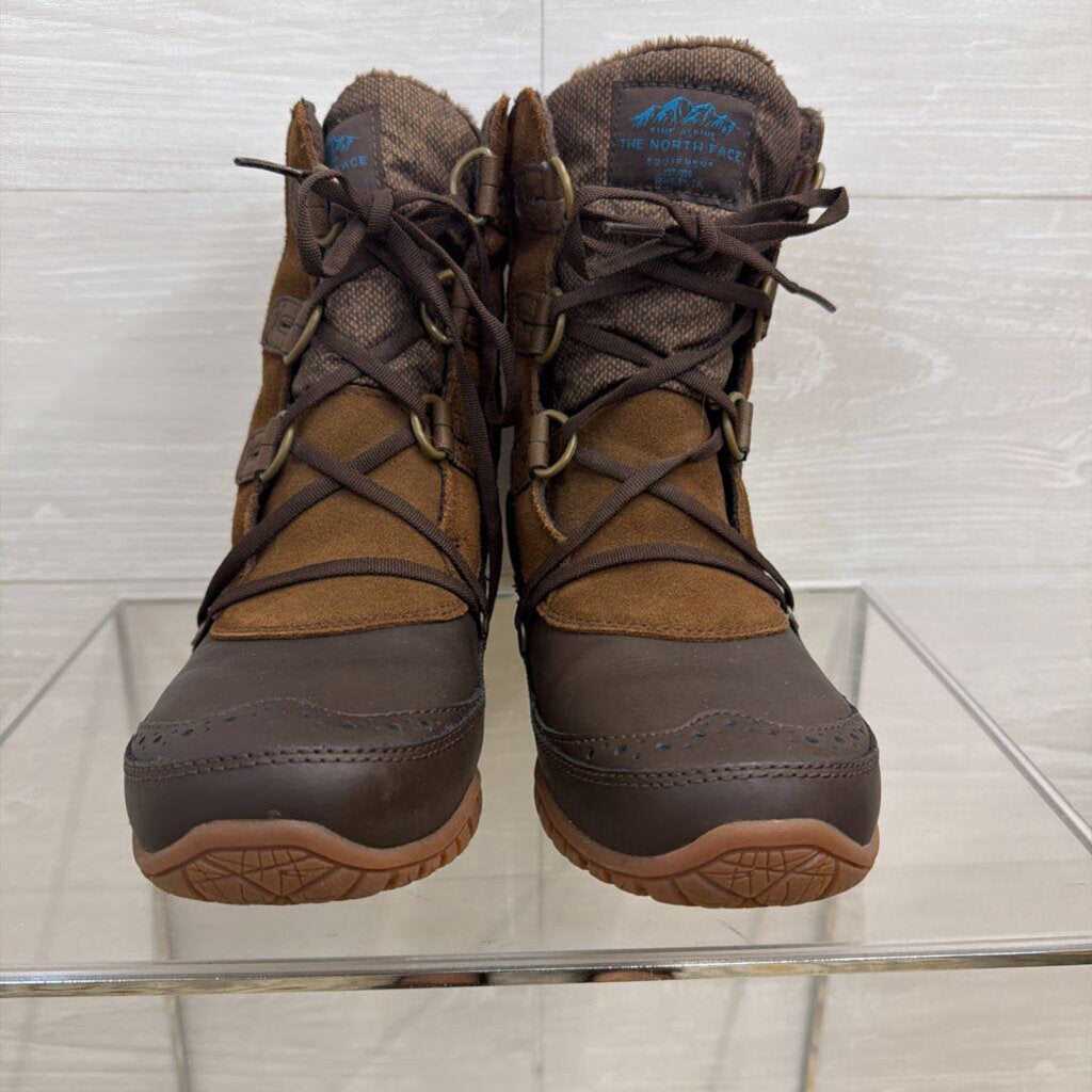 The North Face Brown Nuptse Purna Shorty Winter Boots 9
