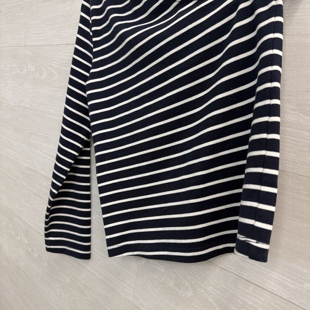 Rails Navy/ White Striped One Shoulder Long Sleeve Top Extra Small