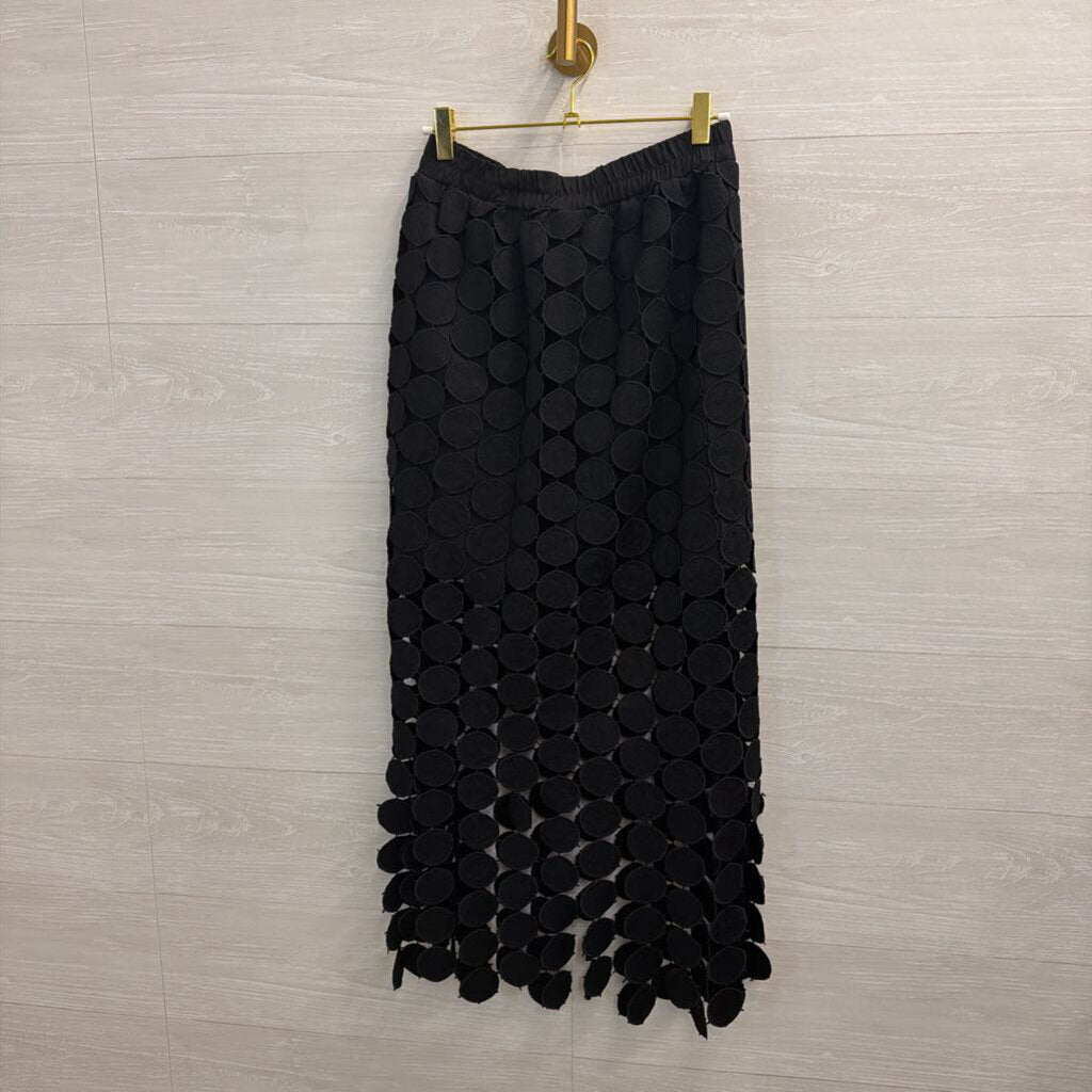 Cicy Bell Black Circle Detail Maxi Skirt Small