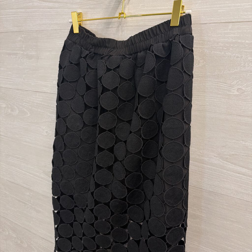 Cicy Bell Black Circle Detail Maxi Skirt Small