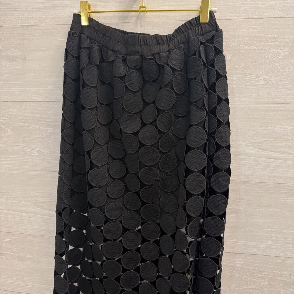 Cicy Bell Black Circle Detail Maxi Skirt Small