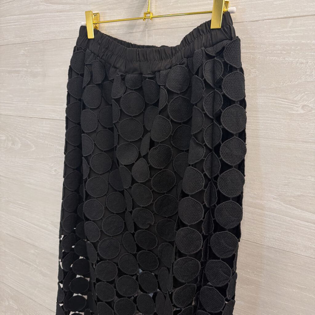 Cicy Bell Black Circle Detail Maxi Skirt Small