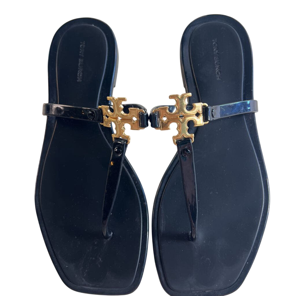 Tory Burch Black Roxanne Jelly Sandals 6
