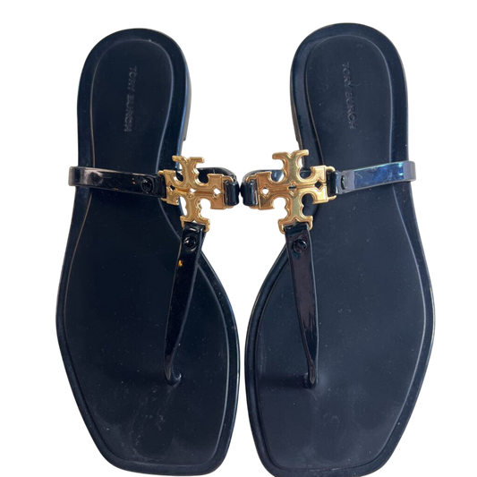 Tory Burch Black Roxanne Jelly Sandals 6