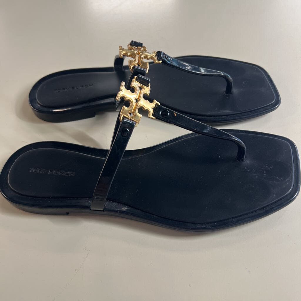 Tory Burch Black Roxanne Jelly Sandals 6