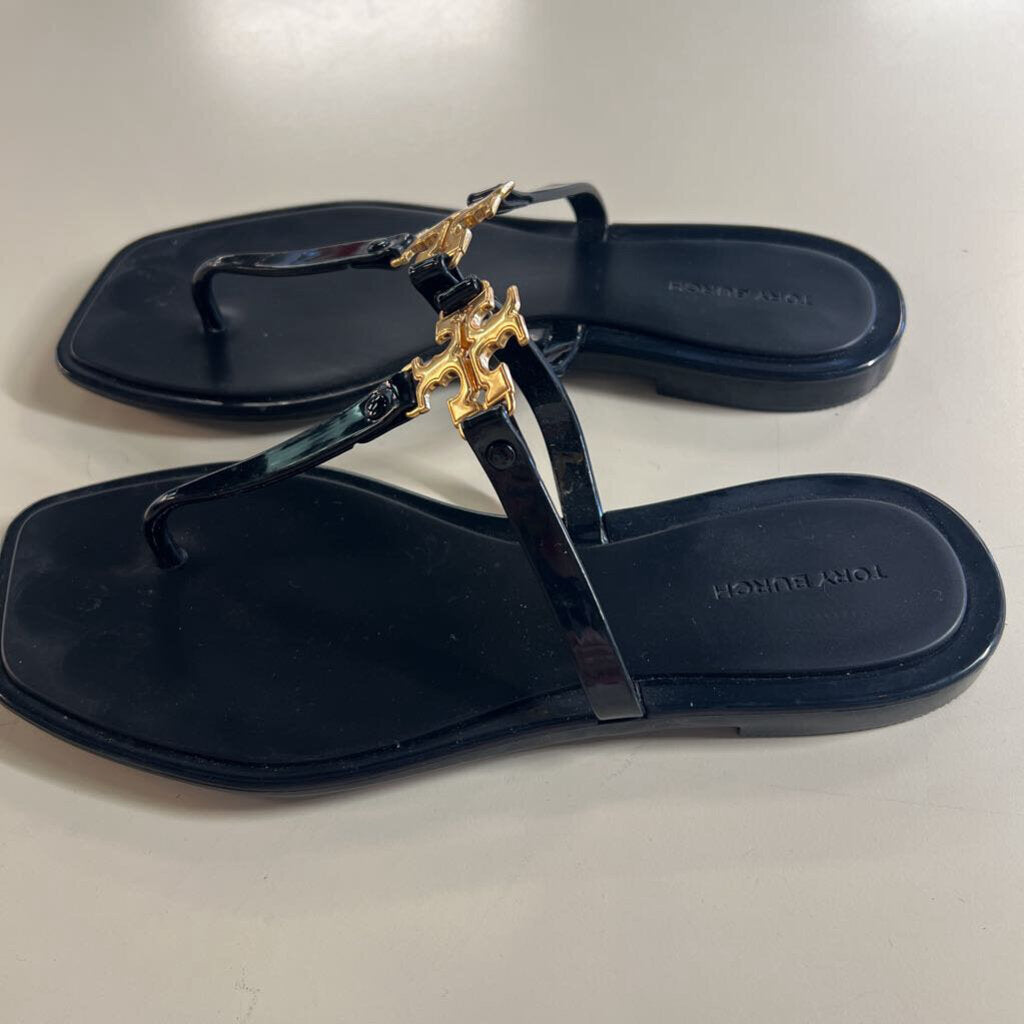 Tory Burch Black Roxanne Jelly Sandals 6