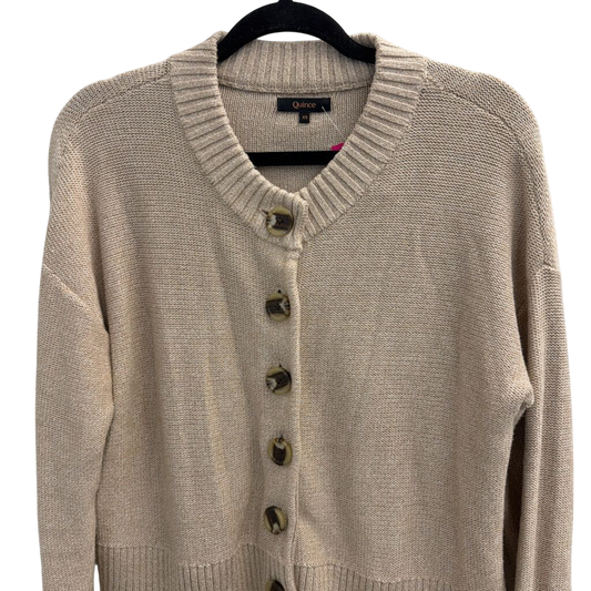 Quince Brown Knit Cardigan Sweater Extra Small