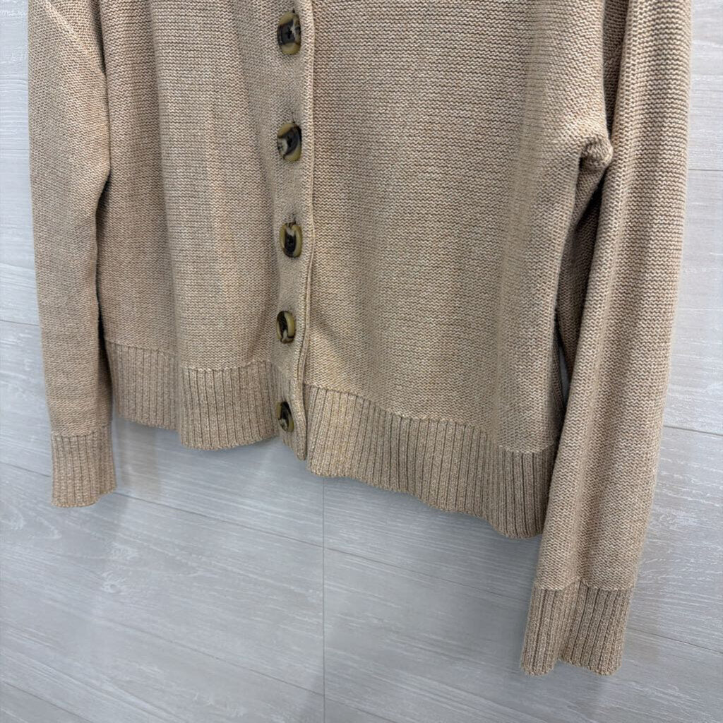 Quince Brown Knit Cardigan Sweater Extra Small