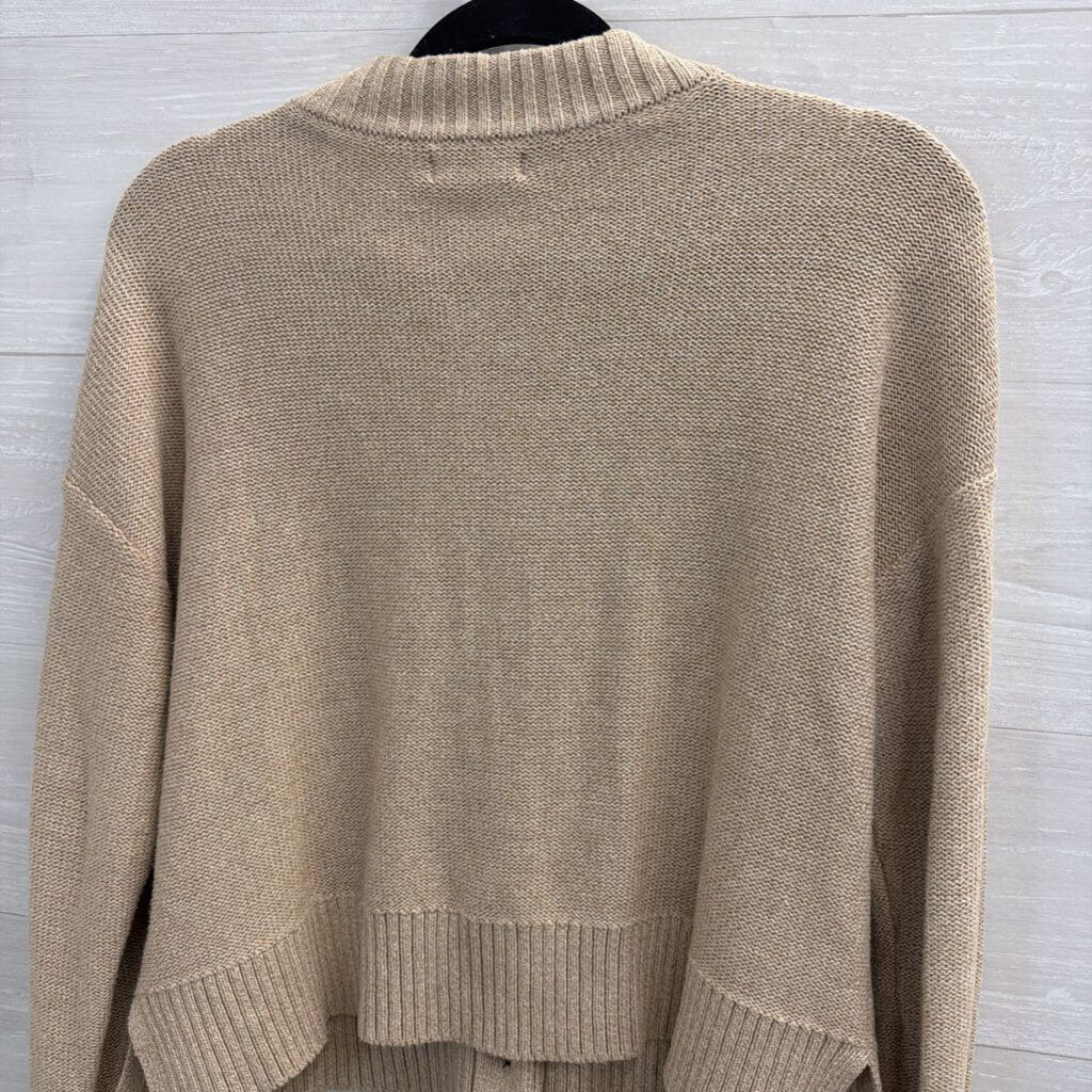 Quince Brown Knit Cardigan Sweater Extra Small