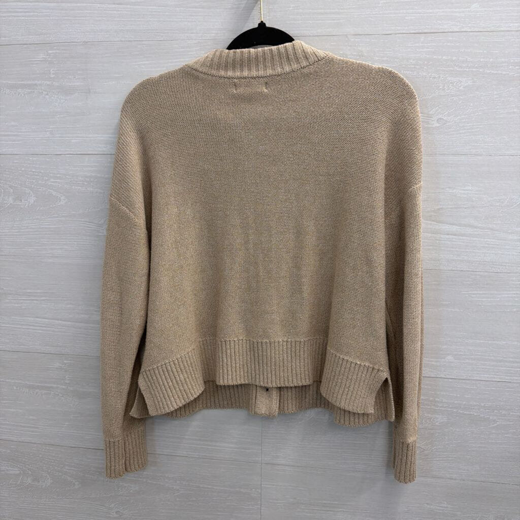 Quince Brown Knit Cardigan Sweater Extra Small
