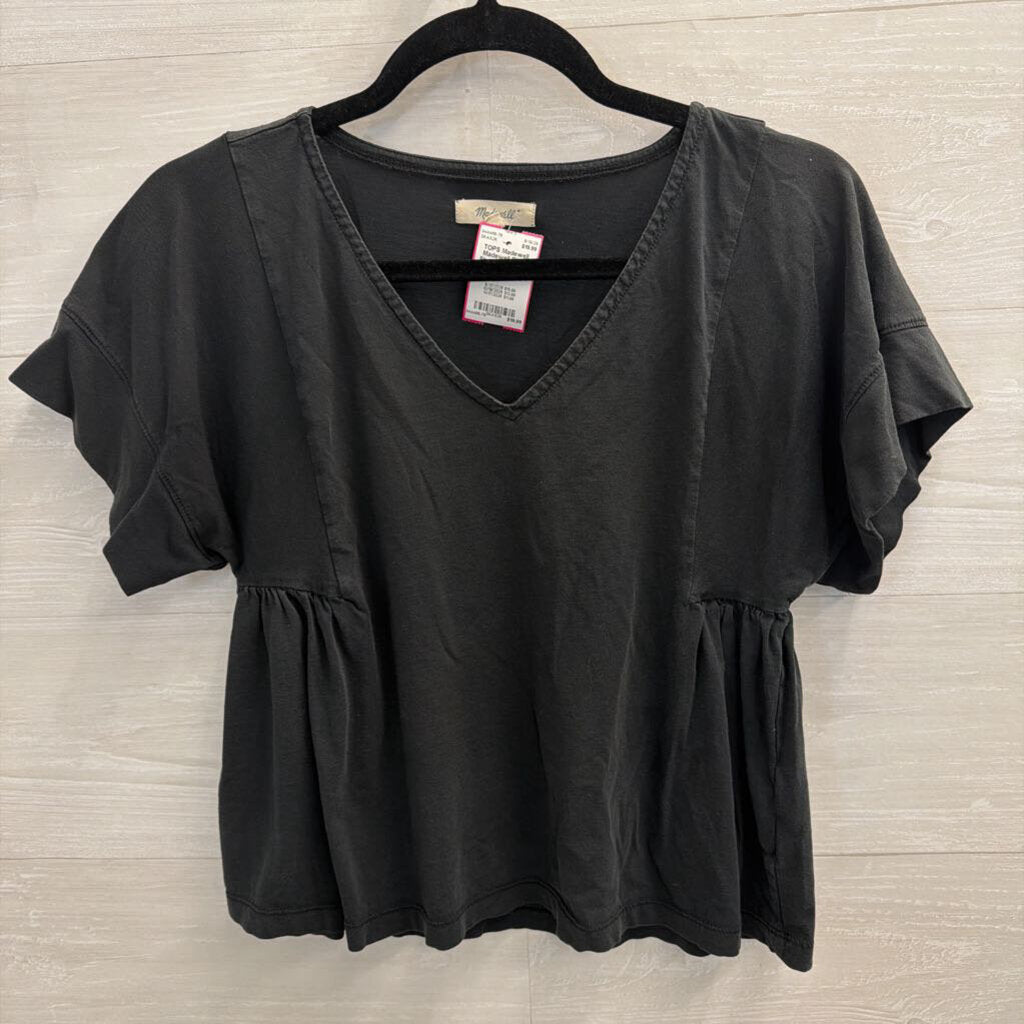 Madewell Black Short Sleeve Top Small