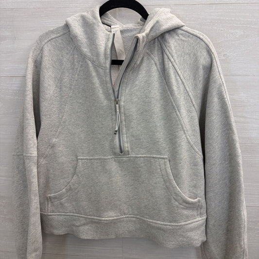 Lululemon Grey Scuba Hooded Cropped Pullover Medium/ Large