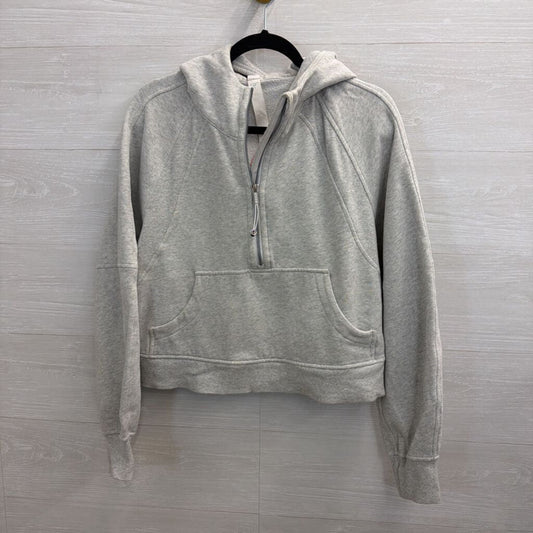 Lululemon Grey Scuba Hooded Cropped Pullover Medium/ Large