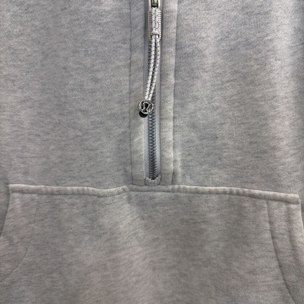 Lululemon Grey Scuba Hooded Cropped Pullover Medium/ Large