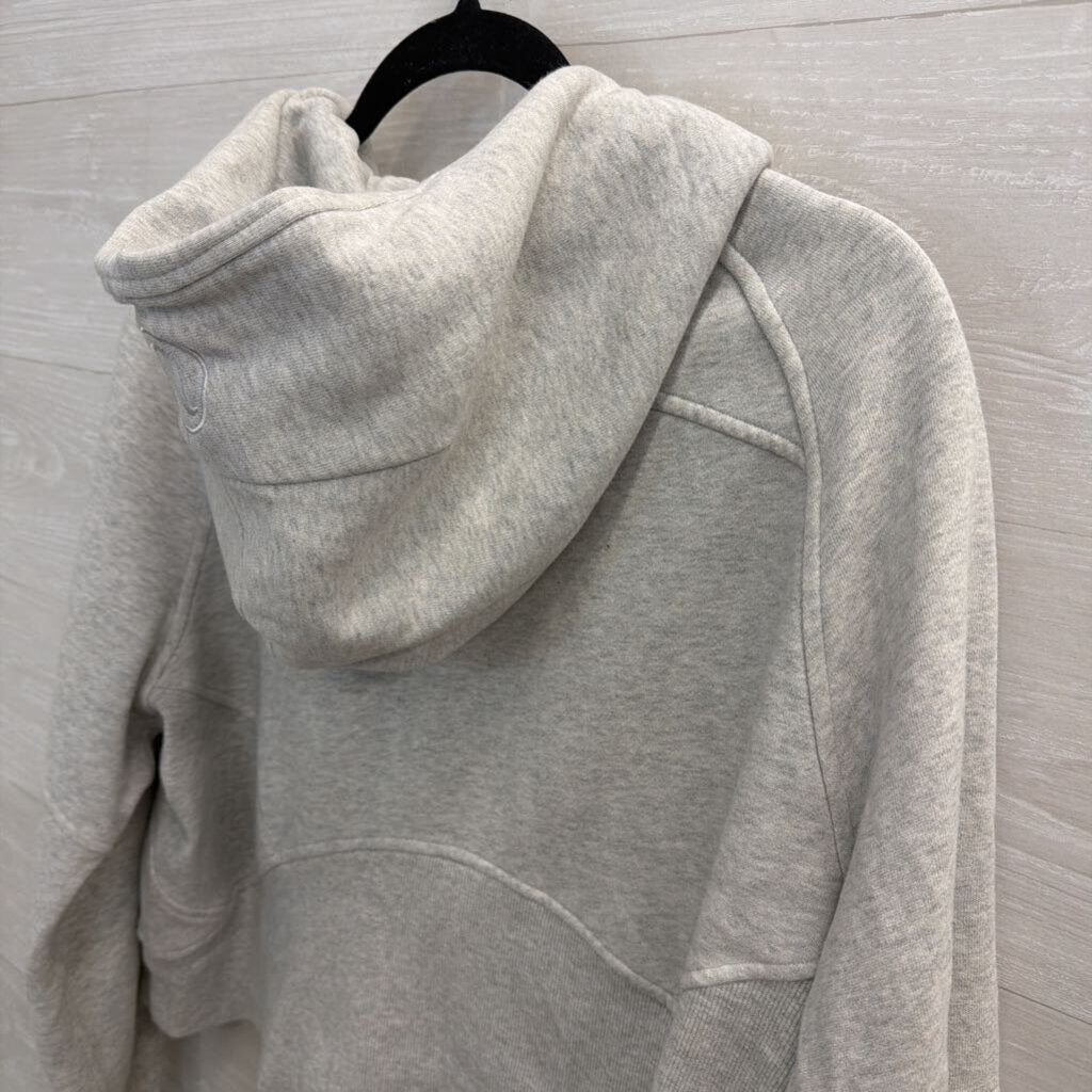 Lululemon Grey Scuba Hooded Cropped Pullover Medium/ Large
