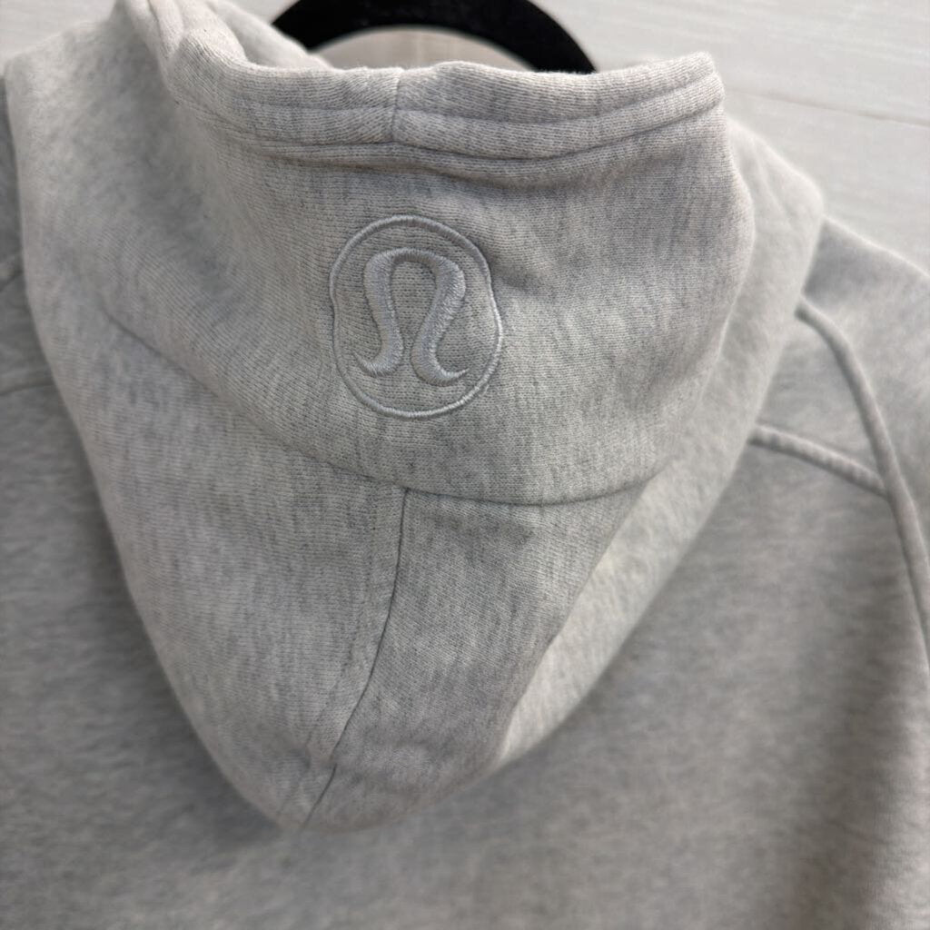 Lululemon Grey Scuba Hooded Cropped Pullover Medium/ Large