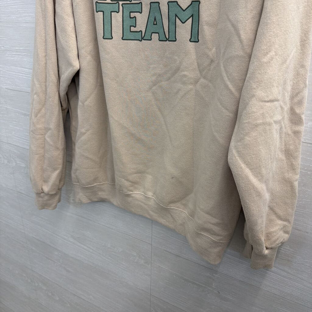 Sister Bloom Beige/ Multi Sports Crewneck Sweatshirt Large