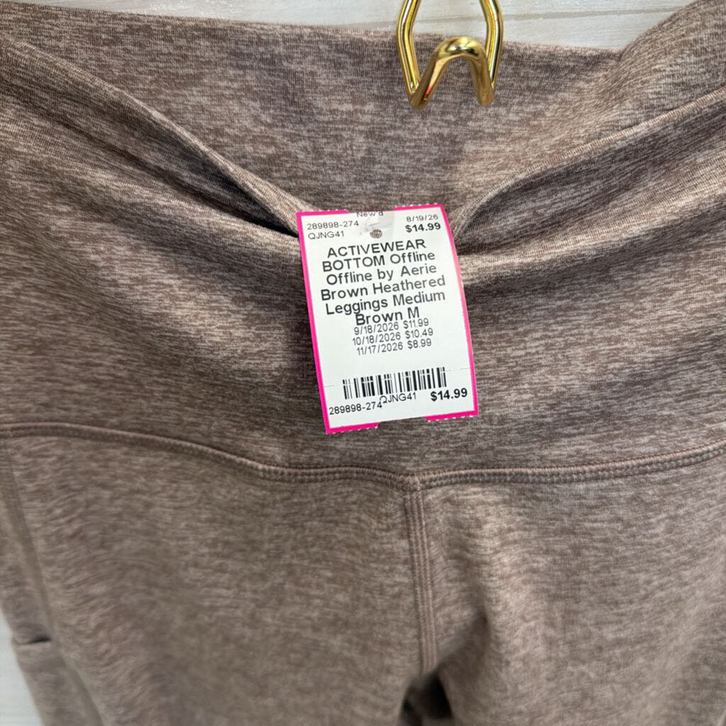 Offline by Aerie Brown Heathered Leggings Medium