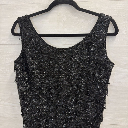 Vintage Beaded Tassel Tank Top Large