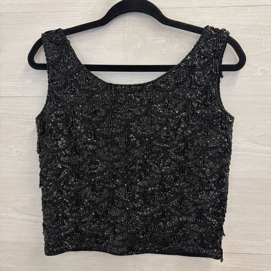 Vintage Beaded Tassel Tank Top Large