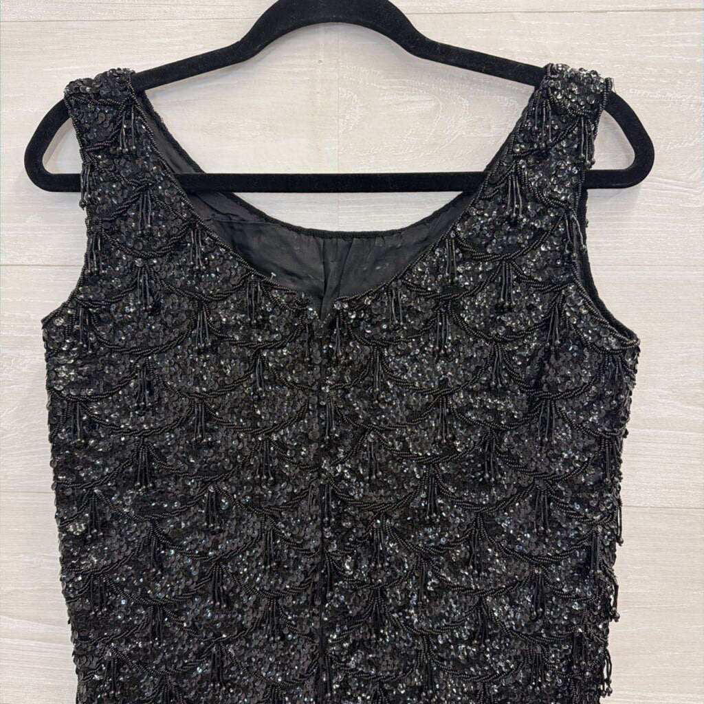 Vintage Beaded Tassel Tank Top Large