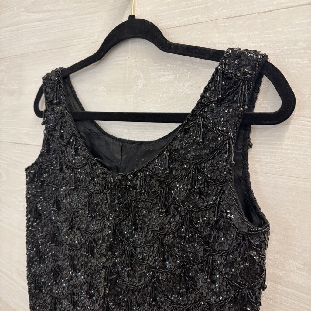 Vintage Beaded Tassel Tank Top Large