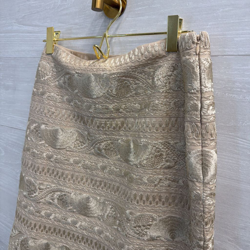 Etcetera Gold Embroidered Skirt 6