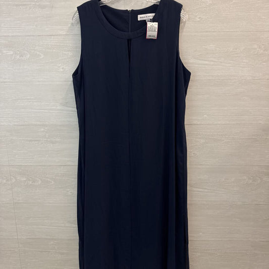 Emma and Michele Navy Sleeveless Split Front Formal Dress Extra Large