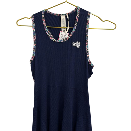 Gola for Anthropologie Navy Ribbed Sleeveless Dress Small