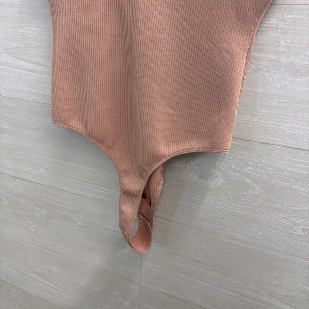 Intimately Free People Pink Lace Trim Sleeveless Bodysuit Small