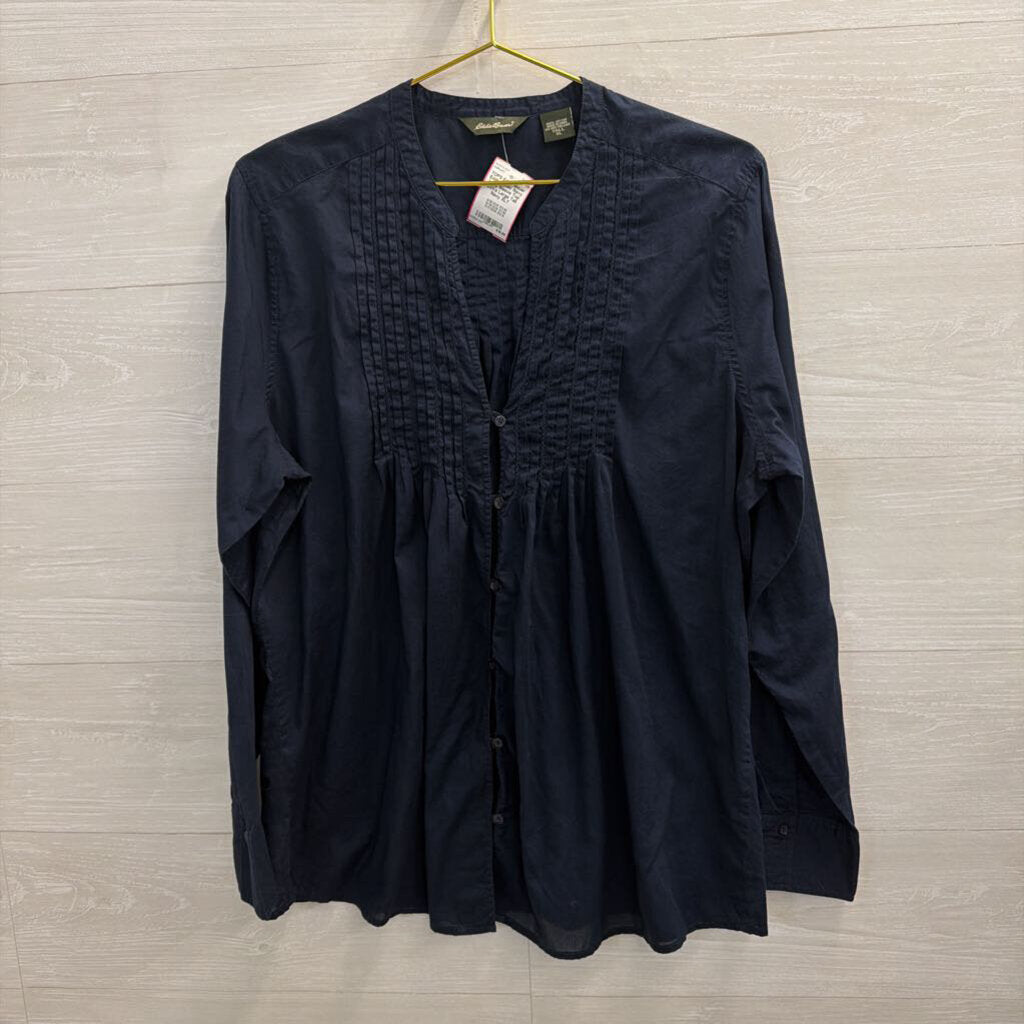 Eddie Bauer Navy Long Sleeve Top Extra Large Tall